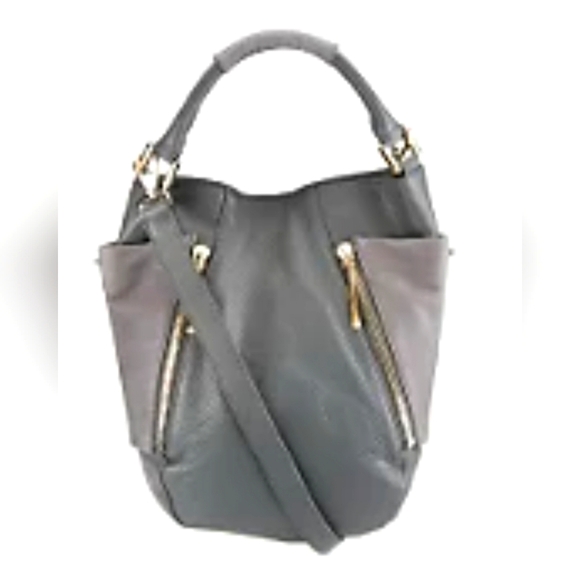 Kelsi Dagger Handbags - Kelsi Dagger. Gray Pebble Leather Hobo Bag. EUC.